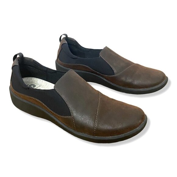 Clarks Cloudsteppers Sillian Paz Slip On Comfort Shoes Chocolate Brown, Size 7.5 - Picture 3 of 12